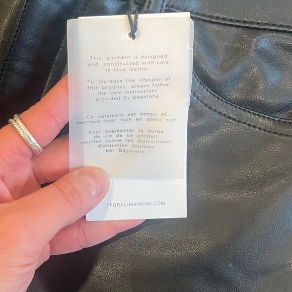 7 For All Mankind Faux Leather Pant - Picture 3 of 4